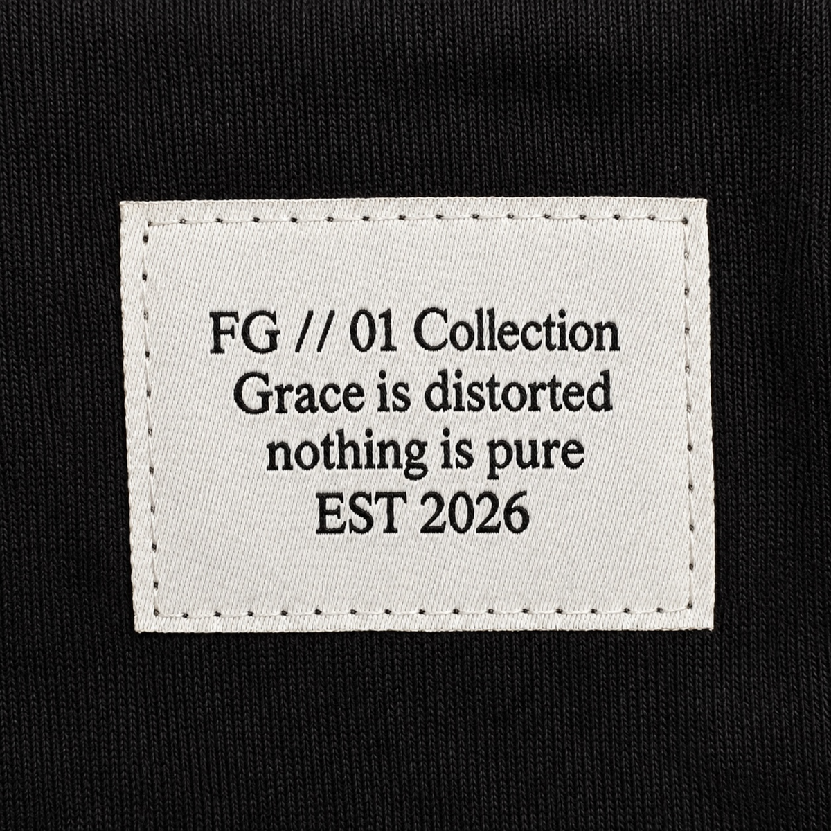 FG // 01 Distorted Logo T-Shirt — Black