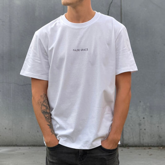 FG // 01 Distorted Logo T-Shirt — White